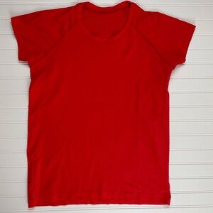 Lululemon Swiftly Tech Short Sleeve Shirt Size 14 Orange Red